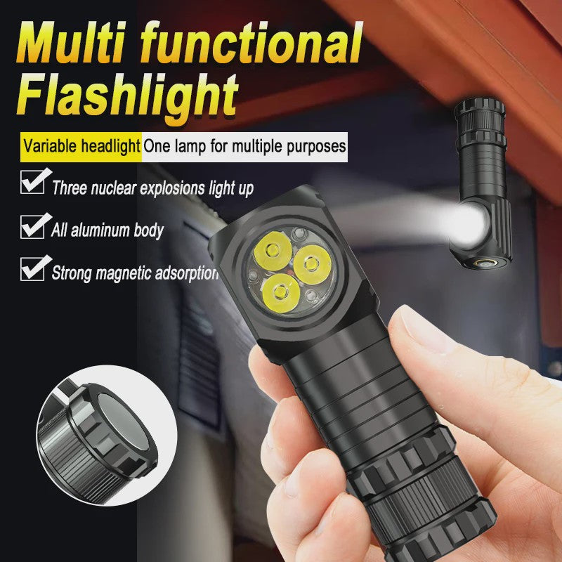Krachtige Oplaadbare 3000LM LED Hoofdlamp - Waterdicht & Multifunctioneel voor Camping en Vissen