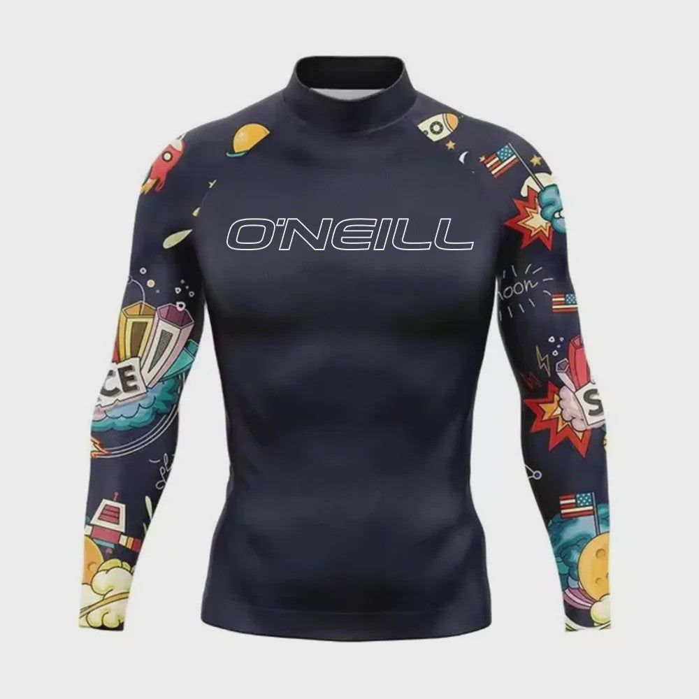 Heren Rashguard Lange Mouw - UV Bescherming Zomer T-shirt voor Surfen, Duiken & Strand