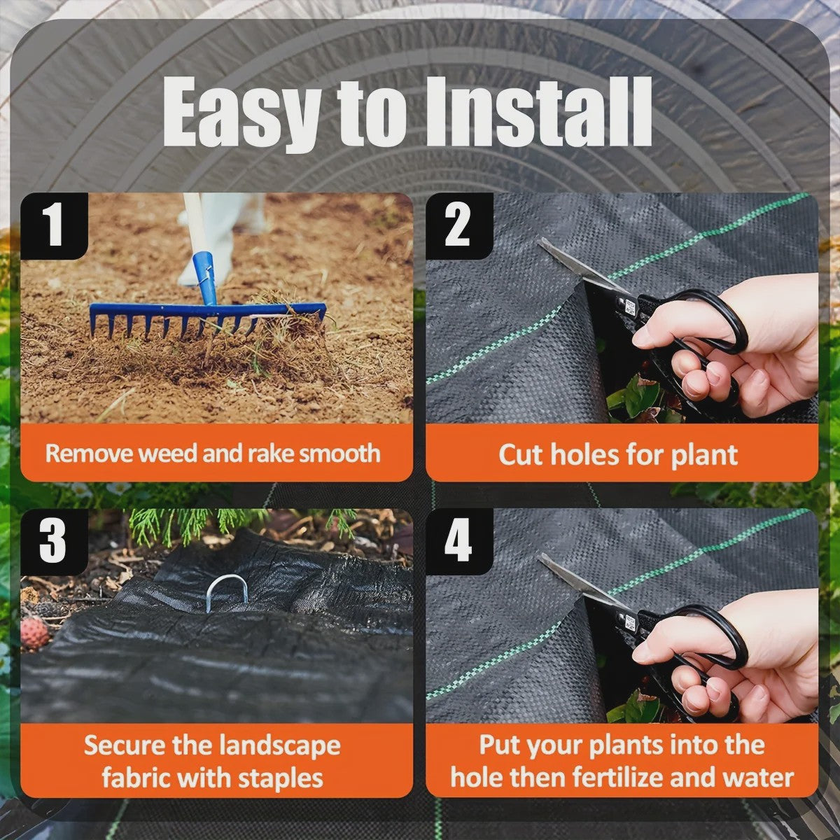 Heavy-Duty Weed Control Fabric - Duurzaam Landscaping Geotextiel