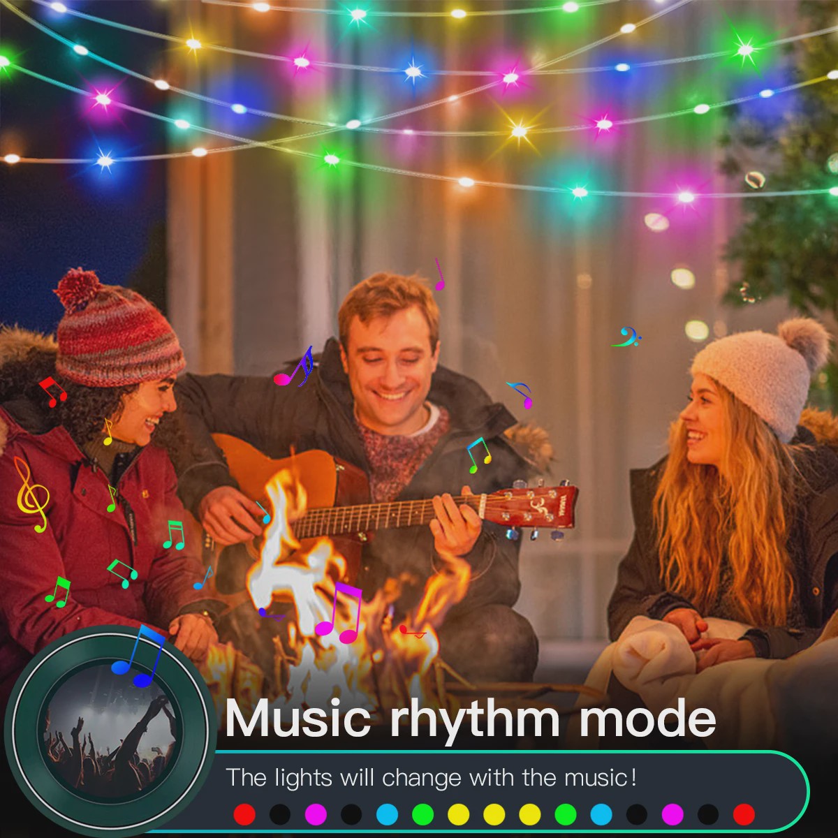 Slimme LED Kerstverlichting met Afstandsbediening & Bluetooth - USB Feestverlichting voor Binnen & Buiten