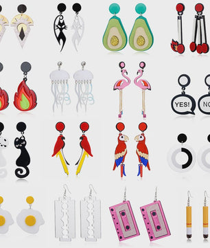 Unieke Acryl Statement Oorbellen - Vrouwen Trendy Party Sieraden