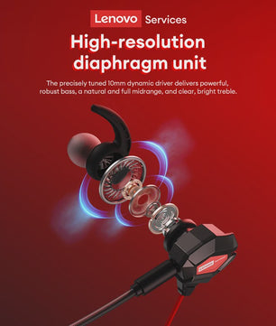 Lenovo Y109 Gaming Headset: Bedrade Oordopjes met Microfoon voor PC, PS4, Switch & Mobiel
