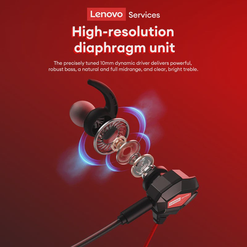 Lenovo Y109 Gaming Headset: Bedrade Oordopjes met Microfoon voor PC, PS4, Switch & Mobiel