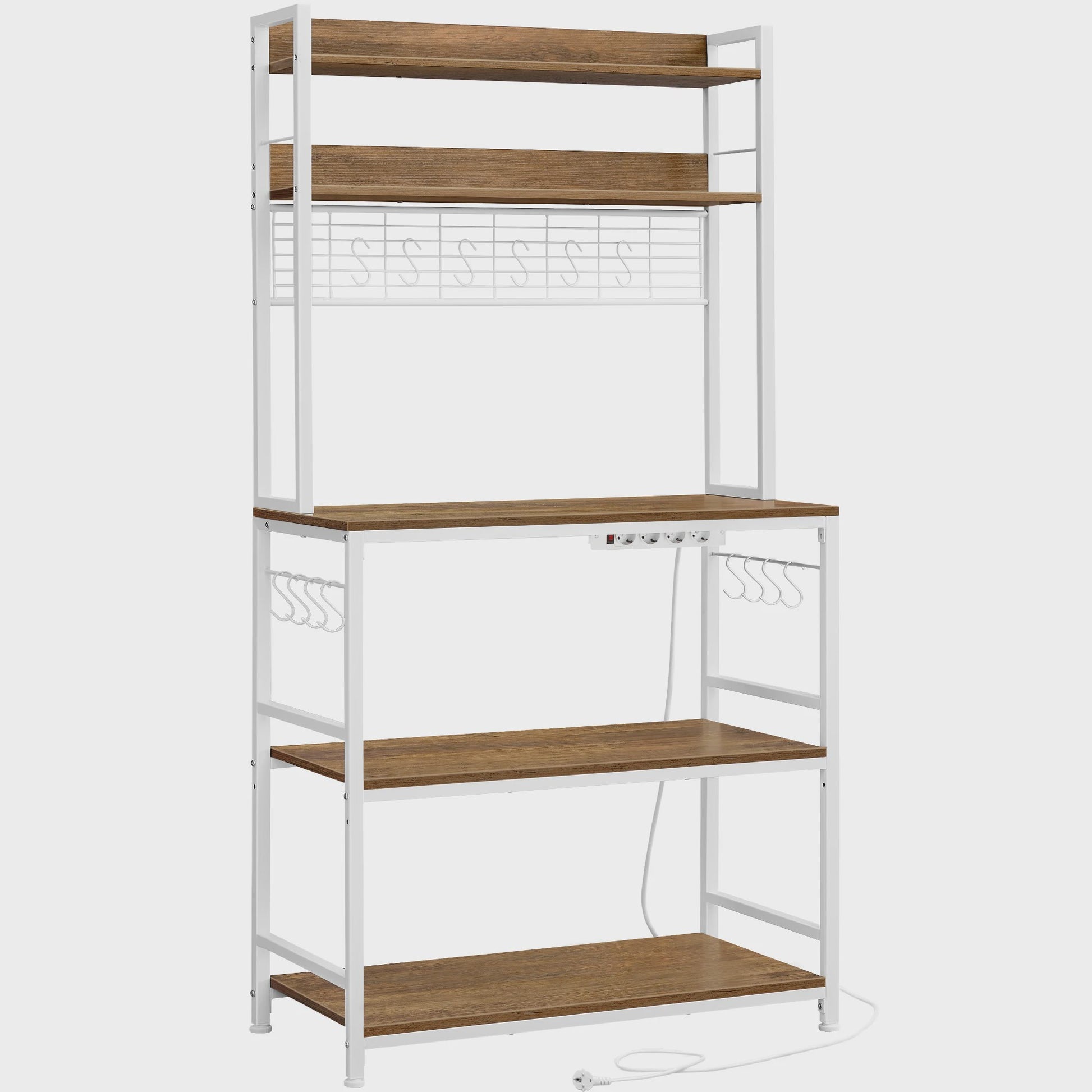 Keukenrek met Stopcontacten, Haken & Magnetronplateau - Industrieel Design