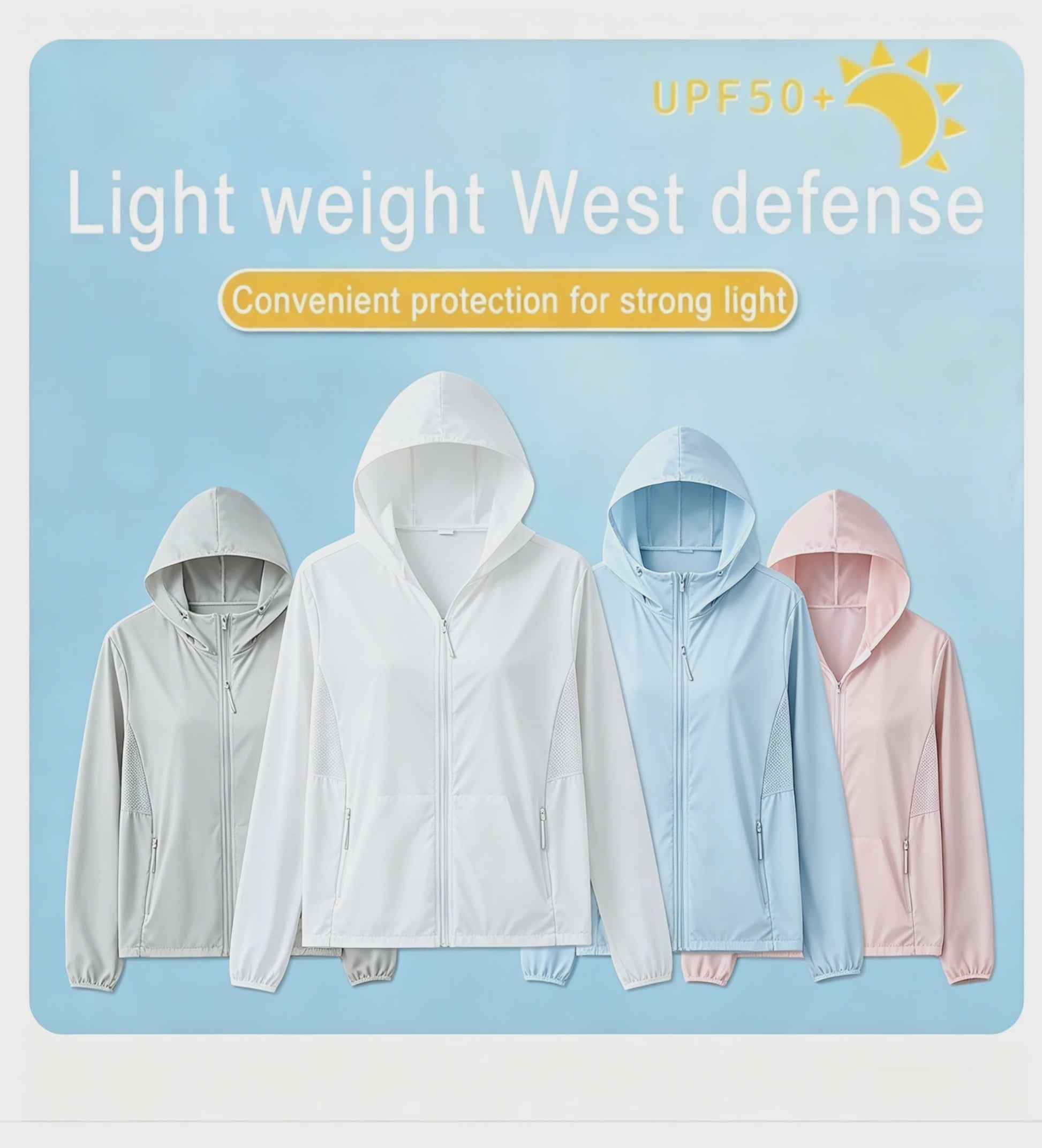 Dames UV Bescherming Jas met Capuchon - Ultralicht & Sneldrogend Windjack
