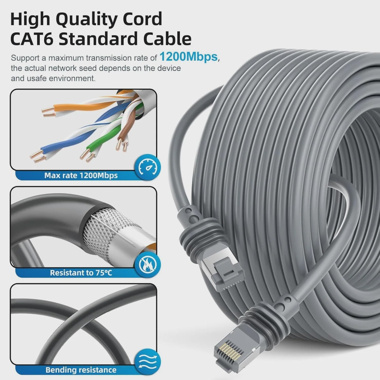 Waterdichte Ethernet Kabel voor Starlink Mini - RJ45 Vervangingskabel voor Router & Computer