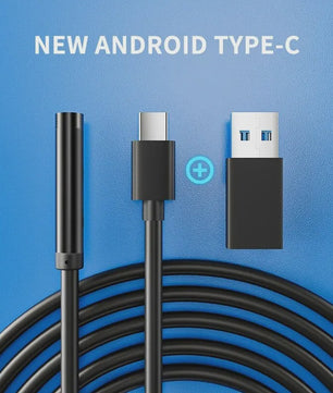 Waterdichte Endoscoop Camera 7mm met USB & Type-C | Flexibel & 6 LED's | Android/PC Inspectie