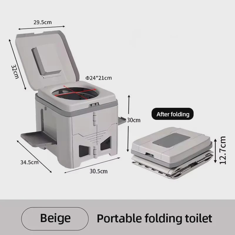 Draagbaar Opvouwbaar Camping Toilet voor Volwassenen - Outdoor, Reizen, Auto Noodgeval, Geurvrij Commode