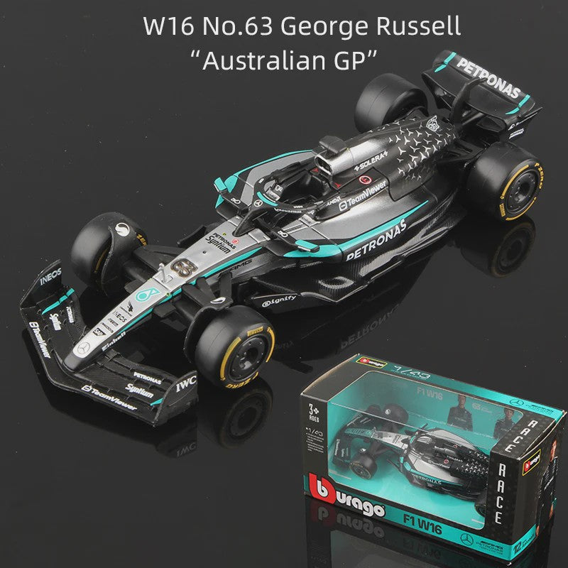Bburago 1:43 Formule 1 Raceauto Model - Red Bull, Mercedes, Ferrari, McLaren