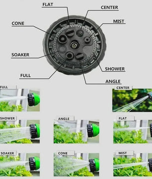 8-Standen Hogedruk Tuinslang Spuitmond - Ideaal voor Tuin, Auto & Huisreiniging