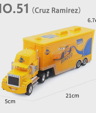 Cars Lightning McQueen Container Vrachtwagen Speelgoed - Alloy Diecast Model