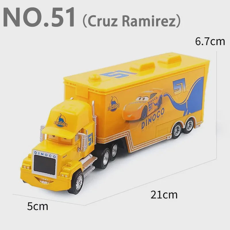 Cars Lightning McQueen Container Vrachtwagen Speelgoed - Alloy Diecast Model