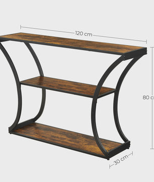 VASAGLE Console Tafel met 2 etages - Vintage Design voor Hal en Woonkamer