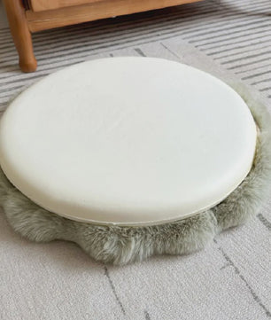 Luxe Pluche Zitkussen met Memory Foam - Rond, Zacht & Comfortabel