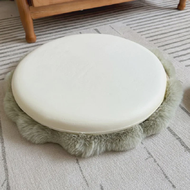 Luxe Pluche Zitkussen met Memory Foam - Rond, Zacht & Comfortabel