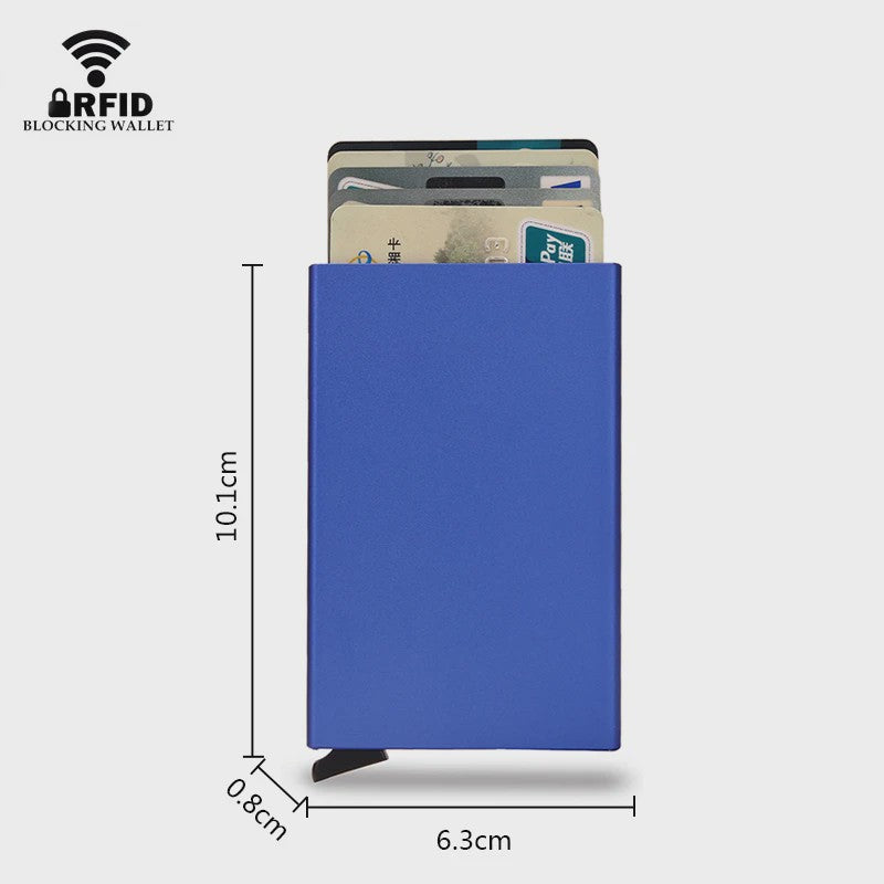 RFID Kaarthouder Portemonnee - Slank Metalen Pop-Up Wallet voor Heren & Dames