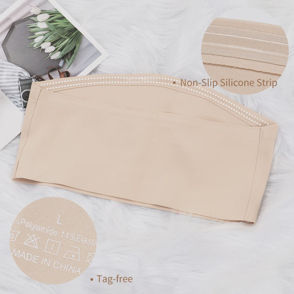 Naadloze Strapless Bandeau Top BH met Siliconen Anti-slip Strip - Comfortabele Lingerie voor Off-shoulder Outfits