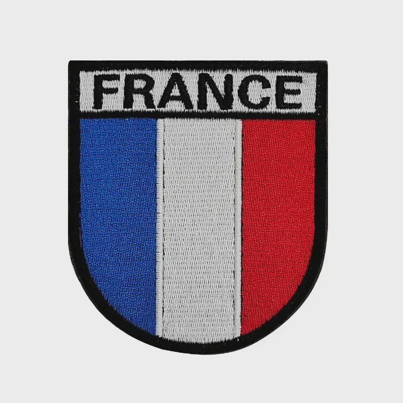 Franse Vlag Patches met Klittenband - Geborduurd Embleem