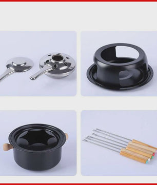 Afneembare Fondueset met 6 Vorken - Voor Chocolade, Kaas & Meer