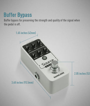 SONICAKE Source Compressor 1176 - Analoge Gitaar Effectpedaal met Studio Kwaliteit en Buffered Bypass
