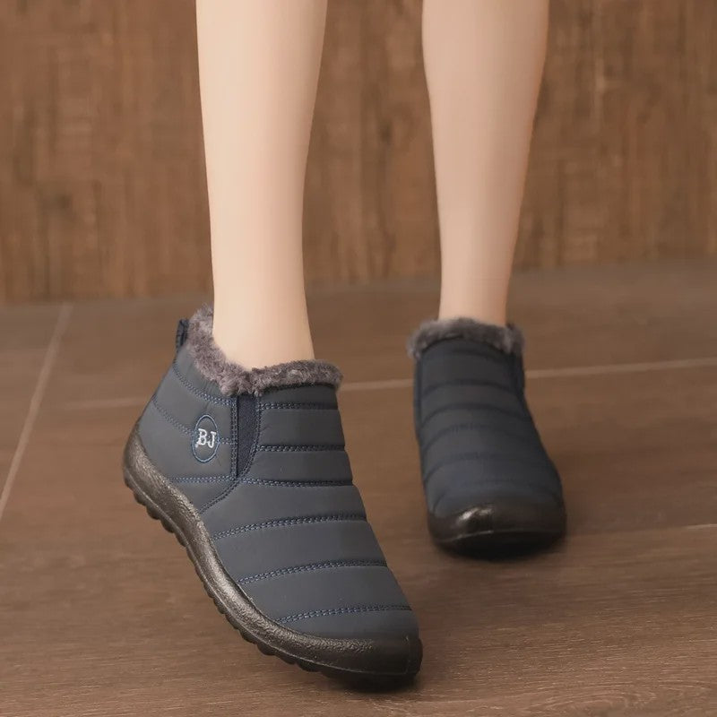 Dames Waterdichte Warme Enkellaarsjes - Comfortabele Antislip Snowboots voor Wandelen en Winter