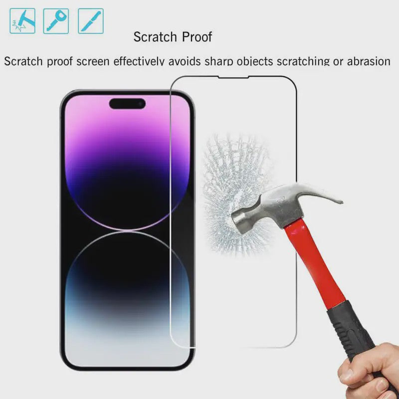 Gehard Glas Screenprotector voor iPhone 14 Pro & 15 Pro - Krasbestendig & HD Helder