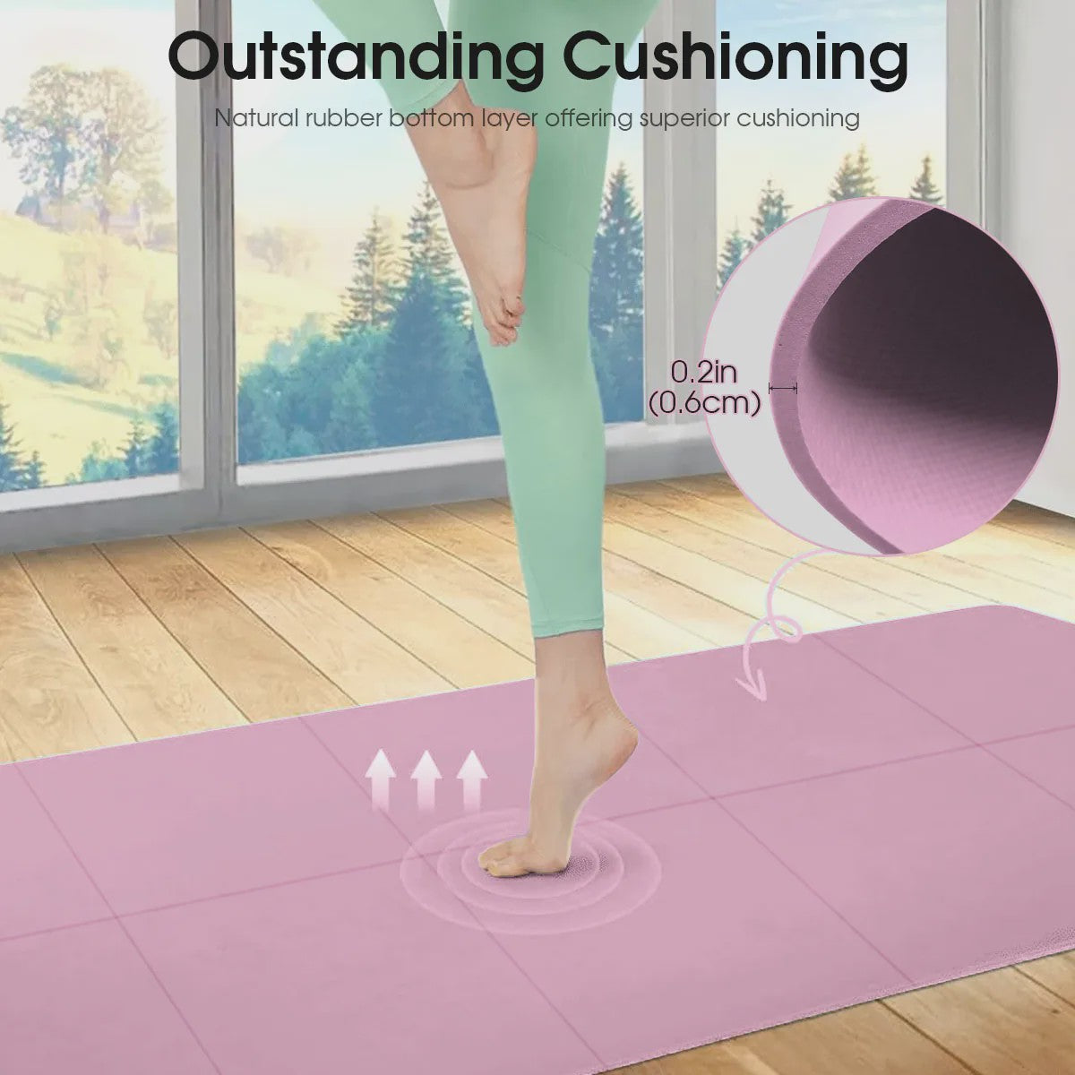 Antislip Yoga & Pilates Mat - 3mm, 4mm of 6mm Dik - Comfortabel & Duurzaam