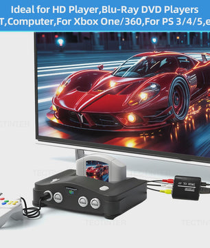 HD 1080P AV naar HDMI Converter voor Oude Consoles met USB Voeding