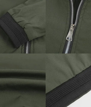 Herfst Winter Heren Bomberjack - Basic Stijl Effen Kleur Jas