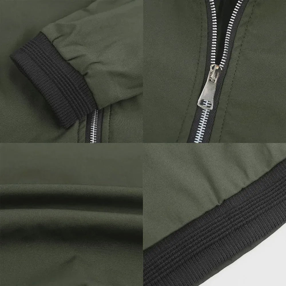 Herfst Winter Heren Bomberjack - Basic Stijl Effen Kleur Jas