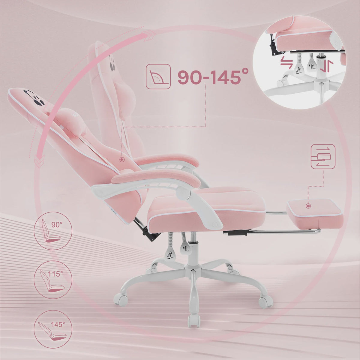 Ergonomische Gaming Stoel met Voetensteun - Verstelbaar en Comfortabel