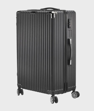 Set van 3 Zwarte Hardcase Koffers met TSA-slot en Dubbele Wielen (M/L/XL)