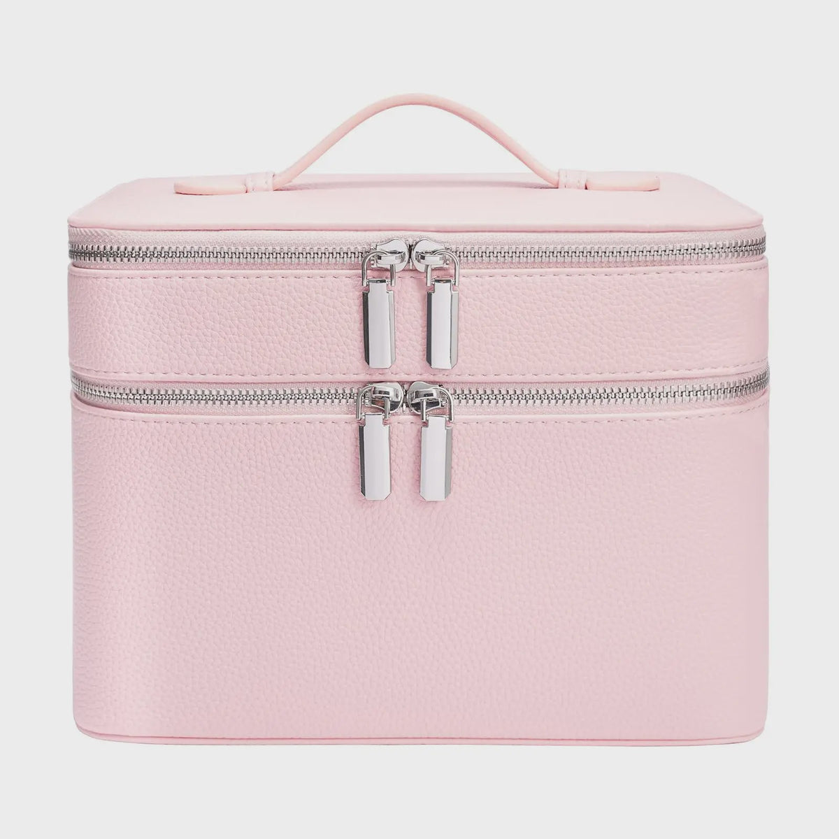 Dubbellaagse Make-up Tas - Draagbare Professionele Cosmetica Organizer met Verstelbare Vakken