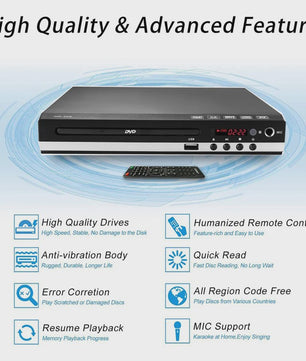 HD 1080P DVD Speler - Alle Regio's Vrij & USB Poort