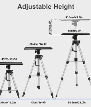Verstelbare Projector Tripod Stand met Draagtas - Aluminium, Draagbaar