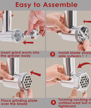 Metal Food Grinder & Sausage Stuffer Opzetstuk voor KitchenAid Standmixers