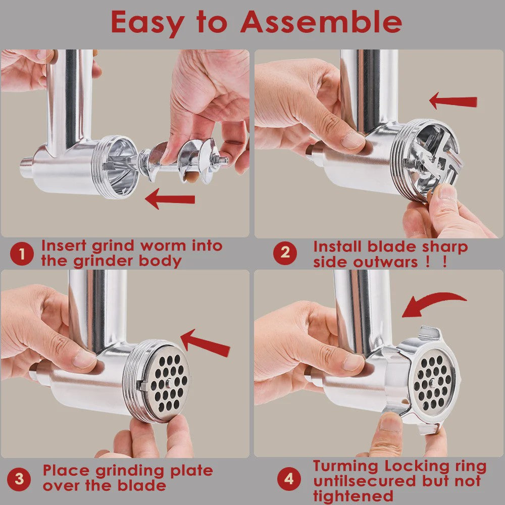 Metal Food Grinder & Sausage Stuffer Opzetstuk voor KitchenAid Standmixers