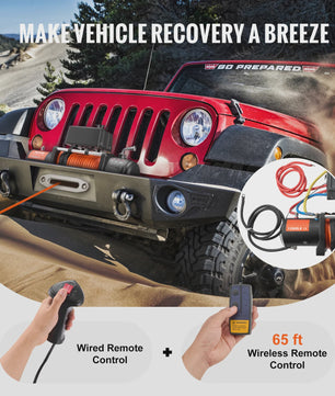 Krachtige 13500lbs Elektrische Lier met Synthetisch Touw & Afstandsbediening voor Off-Road Voertuigen