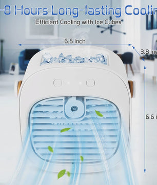 Draagbare Mini Airconditioner met Oplaadbare Batterij - Draadloze Koeler & Ventilator