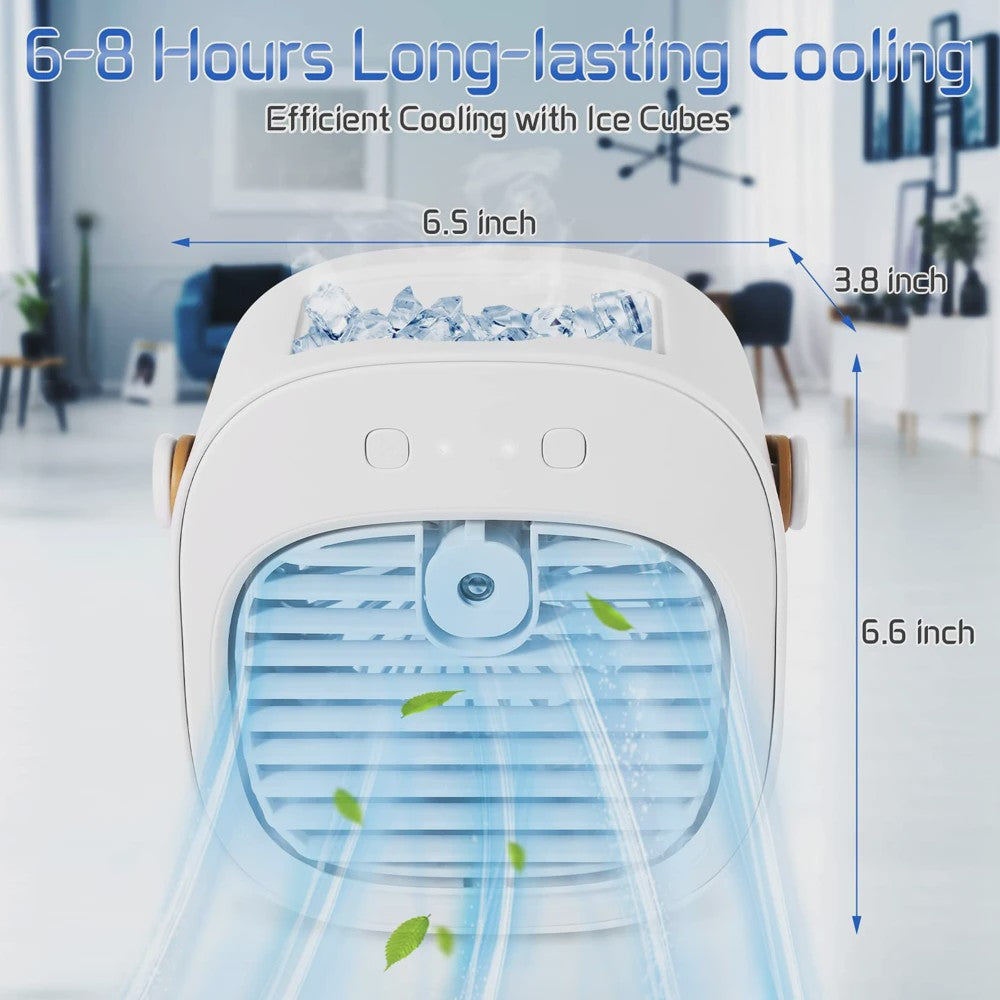 Draagbare Mini Airconditioner met Oplaadbare Batterij - Draadloze Koeler & Ventilator