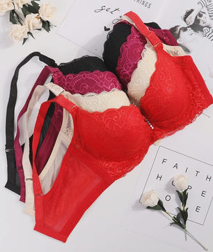 Plus Size Kant BH met Push-Up Effect - Comfortabele Bralette voor Dames (80-105 C/D Cup)