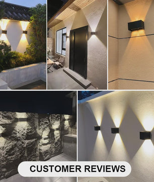 Aluminium LED Wandlamp Buiten IP65 Waterdicht - 12W/24W - Warm & Koel Wit
