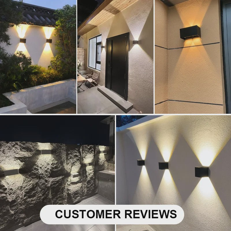 Aluminium LED Wandlamp Buiten IP65 Waterdicht - 12W/24W - Warm & Koel Wit