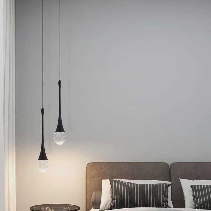 Moderne LED Hanglamp Druppelvorm - Sfeervolle Verlichting voor Slaapkamer & Nachtkastje