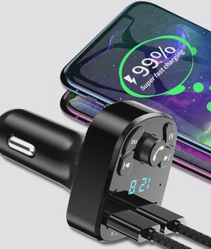 Auto MP3 Speler met Bluetooth 5.0, Dual USB Snellader en FM Transmitter