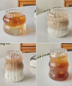 Creatieve Glazen Tumbler - Hittebestendig & Transparant voor Koffie, Sap, Cocktails