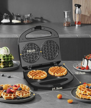 Dubbele Wafelmaker 750W - Anti-aanbak & Automatische Temperatuurregeling