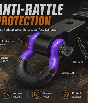Heavy Duty Trekhaak Adapter met Paarse Slagpen - 4750KG Capaciteit