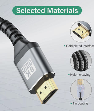 HDMI 2.1 Kabel 8K 60Hz 4K 120Hz Ultra High Speed HDR - Diverse Lengtes