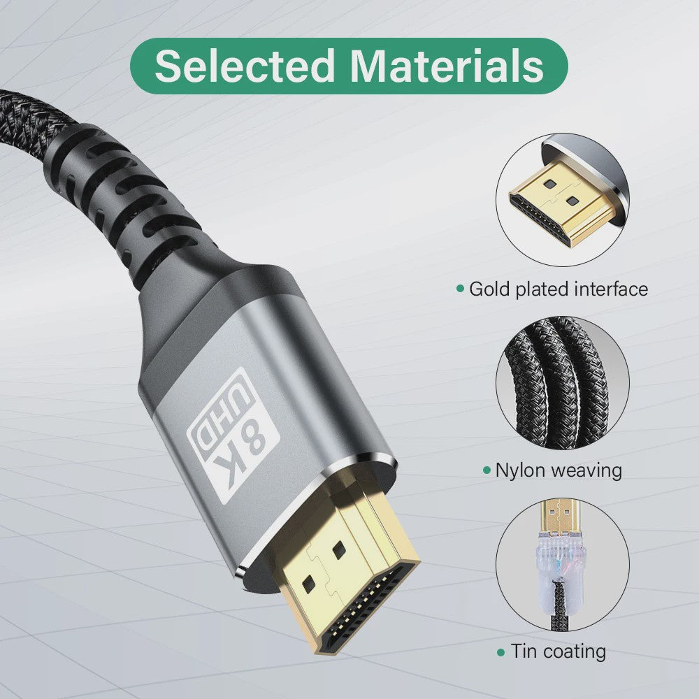 HDMI 2.1 Kabel 8K 60Hz 4K 120Hz Ultra High Speed HDR - Diverse Lengtes